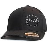 1776 Betsy Ross 13 Colonies 13 Stars 2A hat Black/Gray Cap Fit for Life Cap
