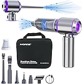 IYOFINE Vacuum/Air Duster 80,000RPM Super Power Mini Car Vacuum Cleaner 4-in-1 air Blower Gun Air Duster & Air Blower & Pump Hand Electric air Duster Handheld dust Blower Blower Cordless (Purple)