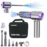 IYOFINE Vacuum/Air Duster 80,000RPM Super Power Mini Car Vacuum Cleaner 4-in-1 air Blower Gun Air Duster & Air Blower & Pump Hand Electric air Duster Handheld dust Blower Blower Cordless (Purple)