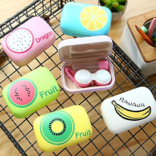 Contact Lens Box Cute Fruit Plastic Contact Lens Mate Box Portable Contact Lens Case Eye Care Kit (Lemon) 1PC. - Thumbnail 6