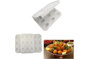 Kibbeh Meatball Mold,9 Grids Large Size Homemade Meat Maker Kitchen Accessories (9 Grids)，Sturdy DIY Meatball Making Tools fo
