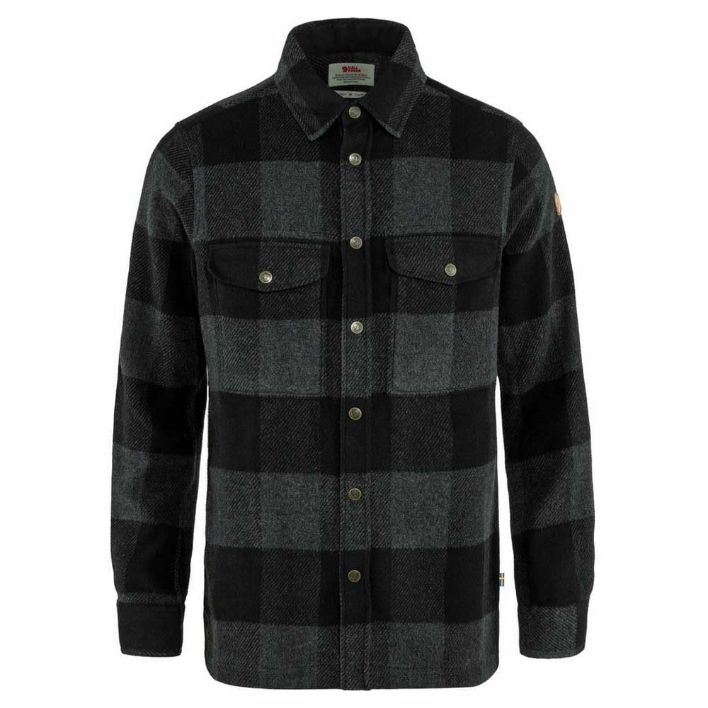 Fjallraven Canada Shirt M Long Sleeved T-shirt - Black, XL