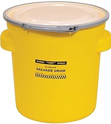 Eagle 20 Gallon Plastic Drum with Lid, Metal