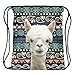 Jom Tokoy Packable Print Drawstring Bags Lightweight Travel Backpack (Alpaca)
