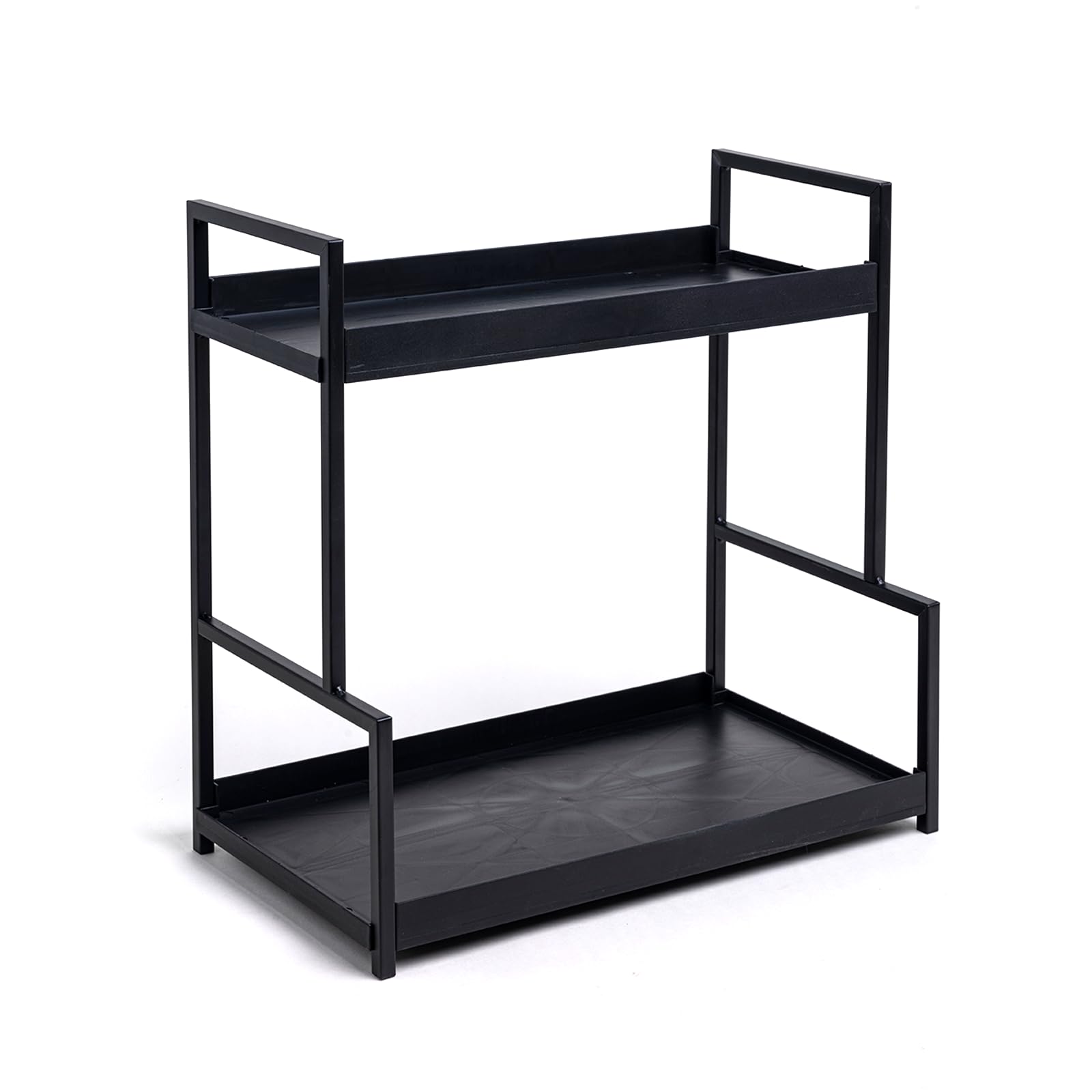 Photo 1 of Ludato 2 Tier Desktop Organizer Shelf Desk Organize Supplies Storage Rack and Freestanding Display Shelf for Office Dormitory Home (Black)
