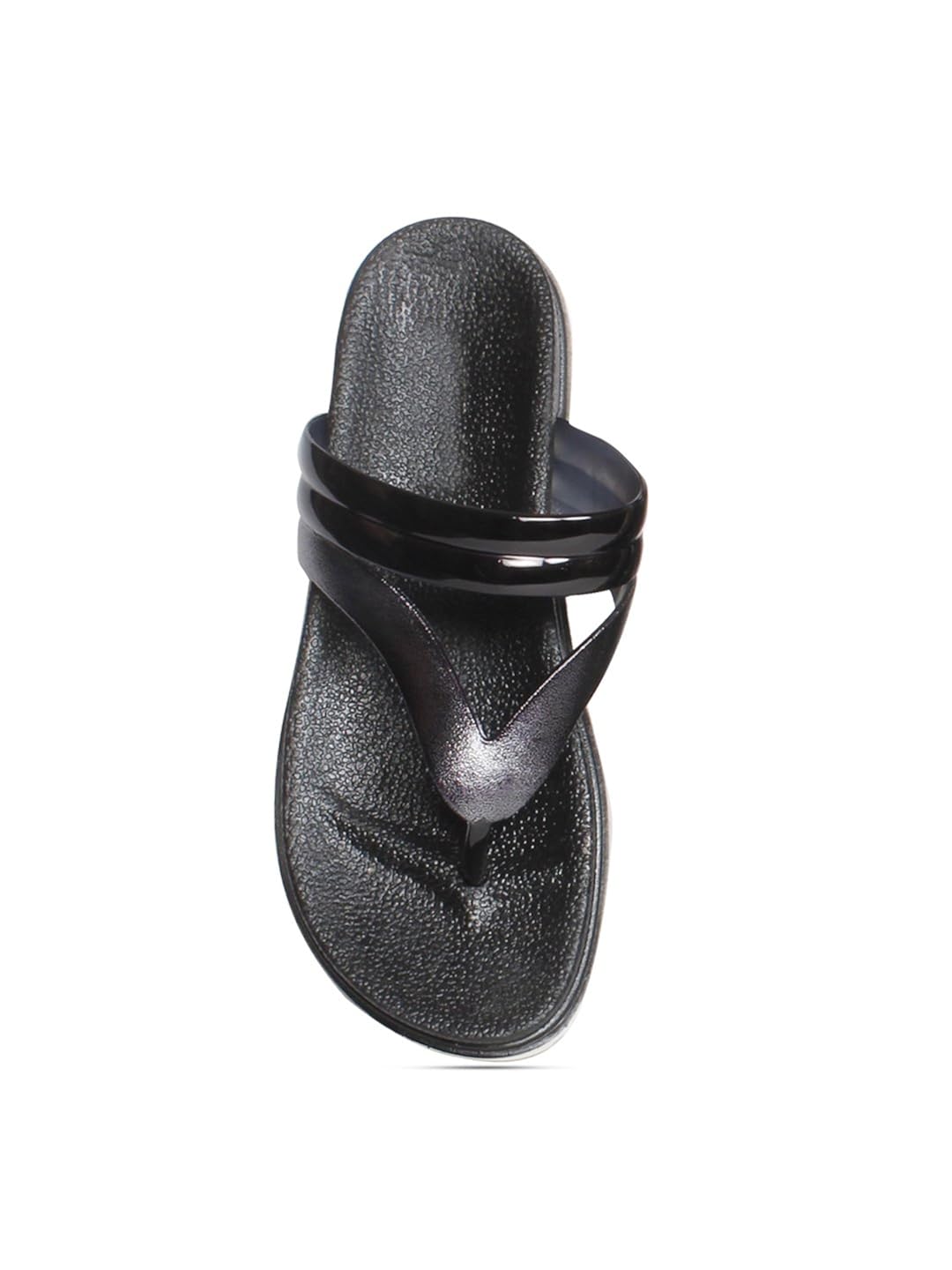 meriggiare women black synthetic flats