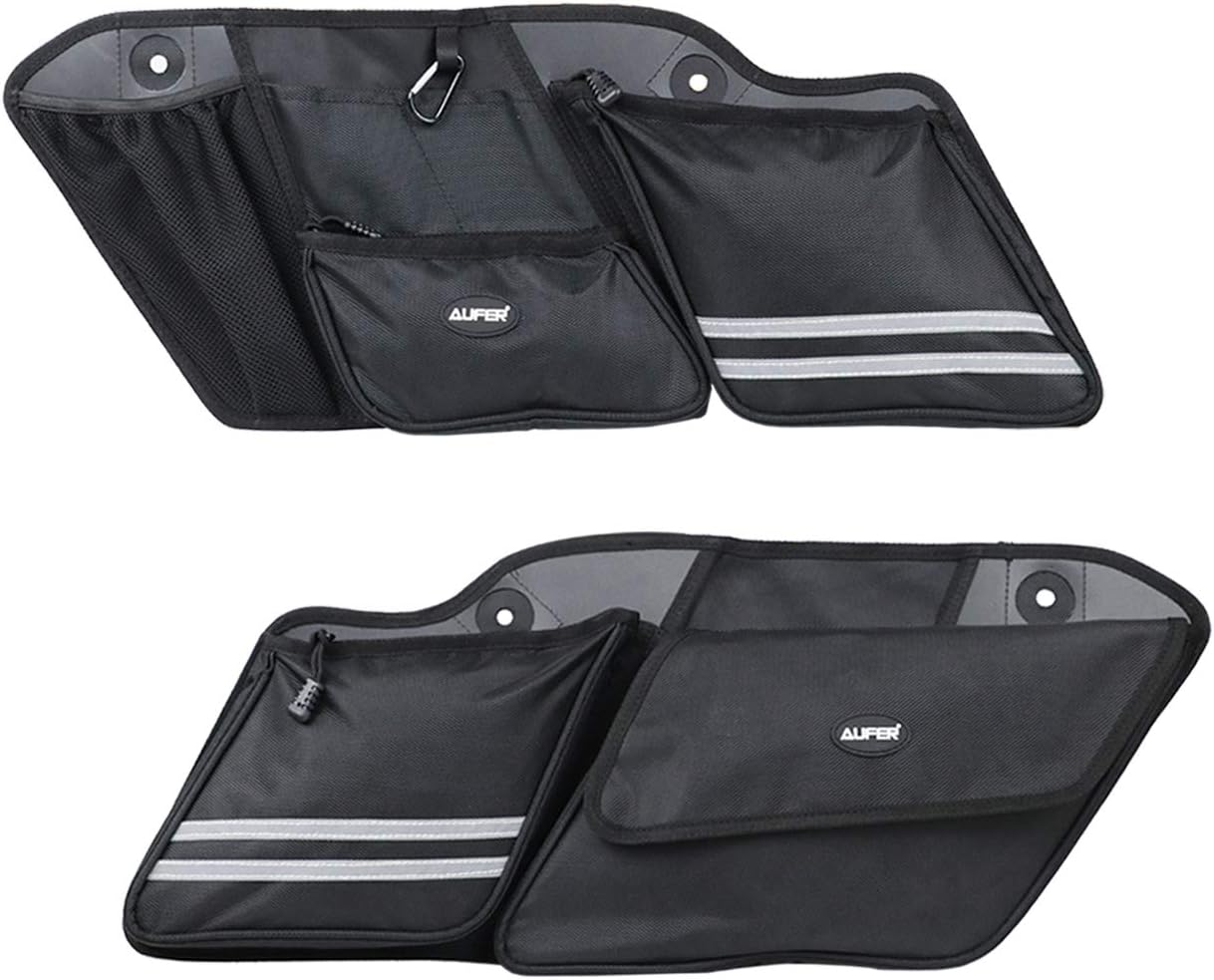AUFER Left & Right Side Motorcycle Saddlebag Organizers Storage Bags Saddle bag Organizers Fit for 1993-2013 Touring Road King Road Glide Electra Glide: Automotive