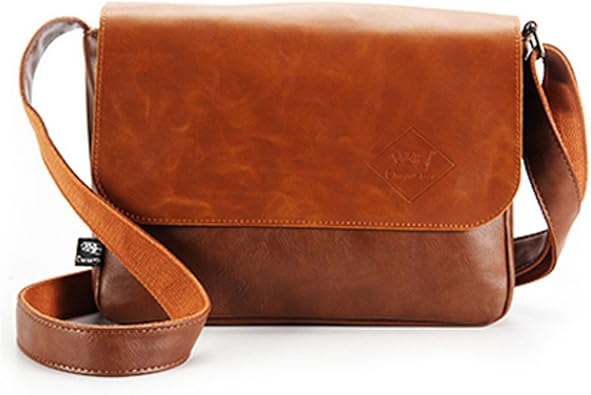Amazon Angelo ショルダーバッグ メンズ メッセンジャーバック 小型バッグ メンズバッグ メンズカバン Puレザー バッグ カバン 斜めがけ ワンショルダー お出かけ 通学 通勤 人気 18 コーヒー Angelo ショルダーバッグ