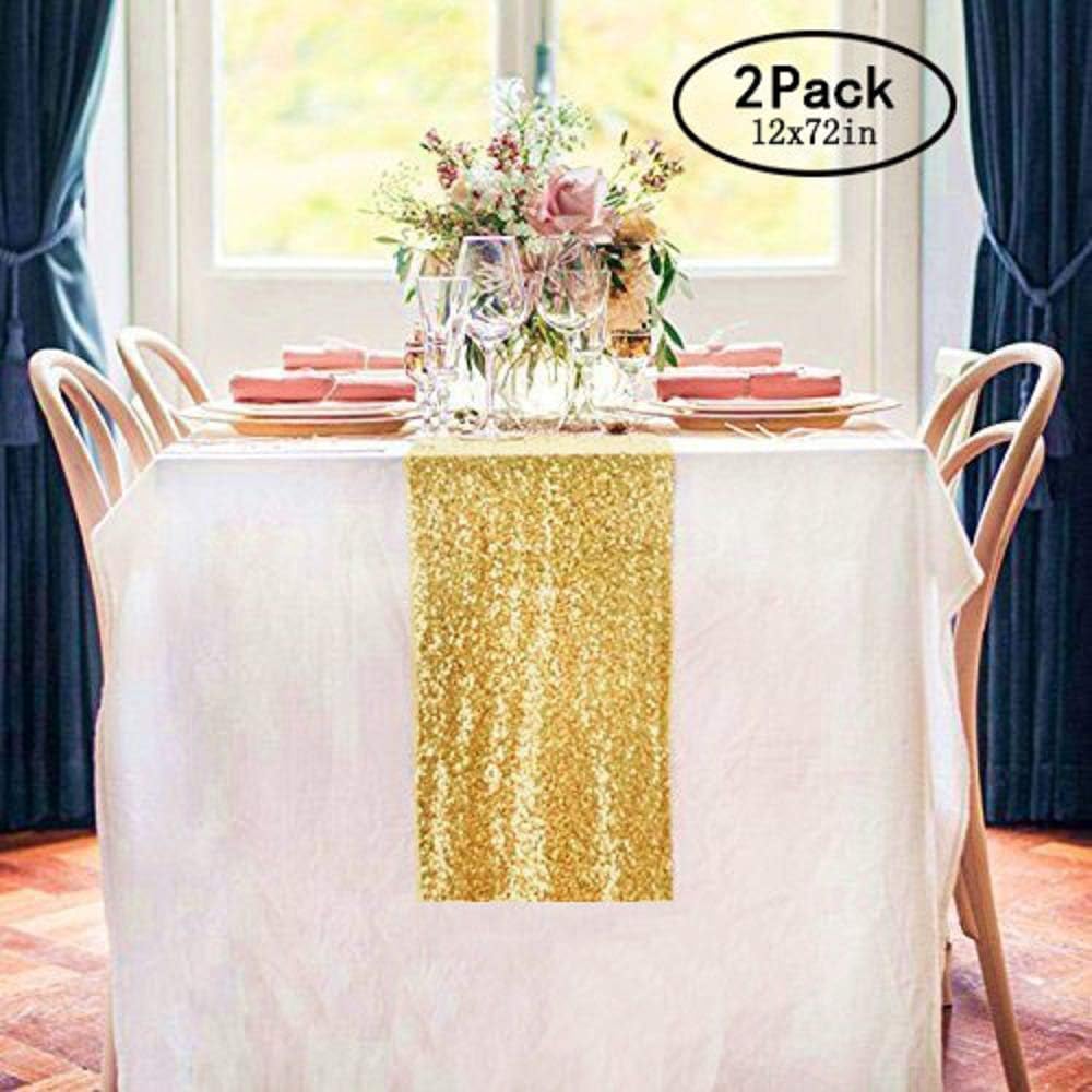 Best gold glitter table runner