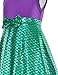 Princess Mermaid Green Dress Costumes for Toddler Little Girls with Headband,Crown,Mace,Gloves,Necklace,Earrings 2T 3T