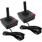 WELURE 2-Pack Joystick Controller Replacement for The Atari 2600 Console System - Black