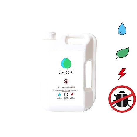 boo! Plus - Extra Starkes Insektenspray | Insektenschutz als Spray Gegen Mücken, Milben, Bettwanzen Etc | Insektizid auf Wass