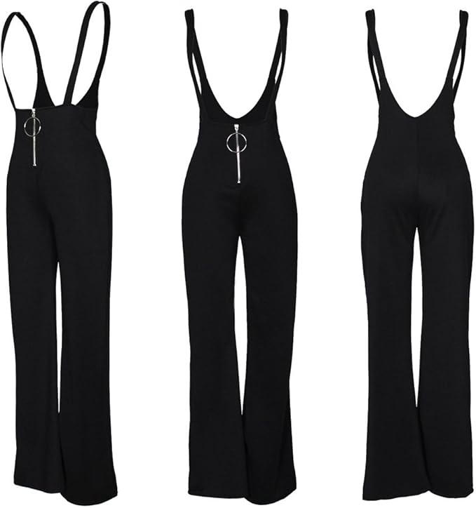 bell bottom suspender pants