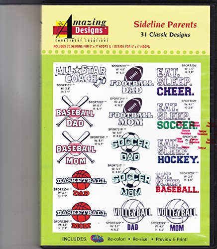 Amazing Designs Sideline Parents Machine Embroidery Designs