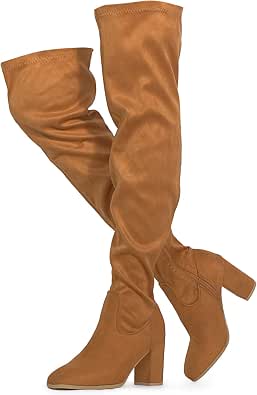 Amazon.com: Botas altas de pantorrilla ancha por encima de la rodilla para  mujer de RF room of fashion : Ropa, Zapatos y Joyería