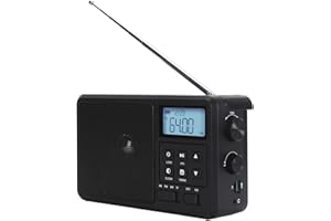 Full Band Radio Receiver, HRD-206 Portable AM FM SW Radio with LCD Large Screen, World Band Shortwave Radio with Sleep Timer,