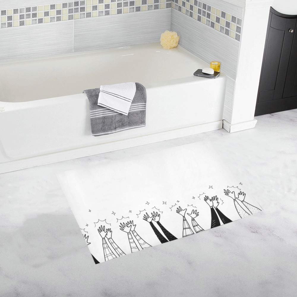 Amazon Com Soft Non Slip Girly Bathroom Decor Black Funny Cute