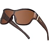 Jefoo Fit Over Glasses Oversized Polarized Sports Sunglasses for Women Men Trendy Retro Sun Glasses UV400 Protection