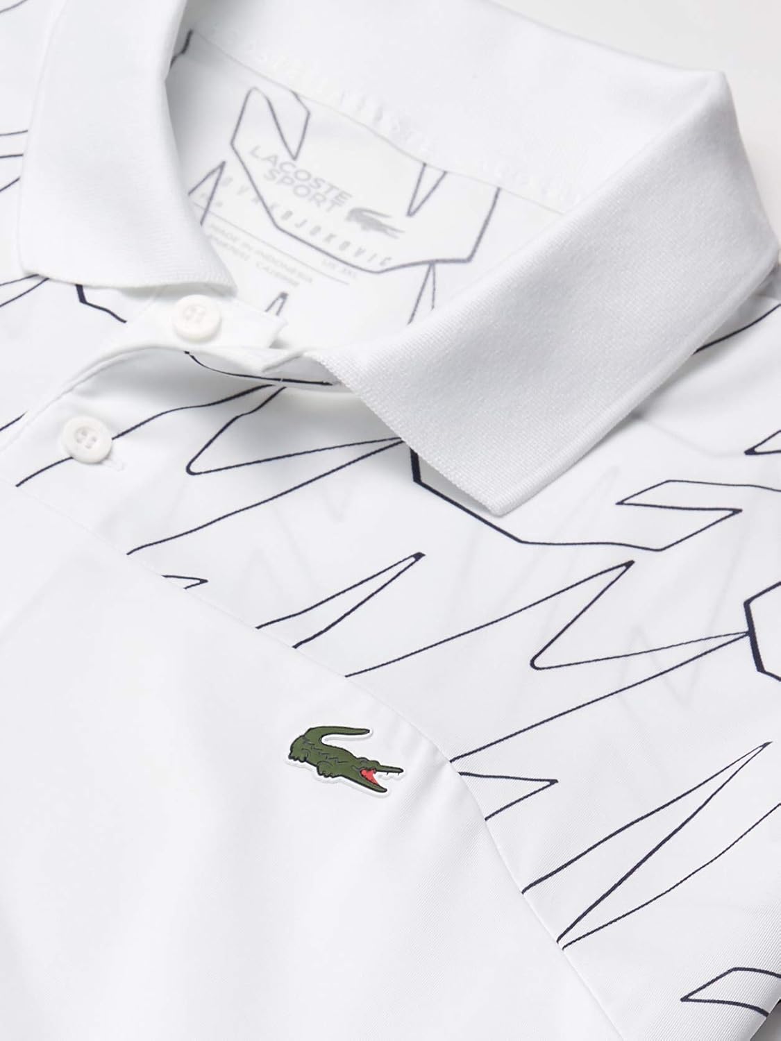 Lacoste Men's Sport Novak Djokovic Graphic Technical Polo Shirt at  Men’s Clothing store