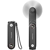 SWEETFULL Portable Handheld Mini Fan with LED Display, 3-in-1 Personal Foldable USB Rechargeable Hand Held Fan & Flashlight for Travel, Lash Eyelash, Cute Small Pocket for Women, Girls