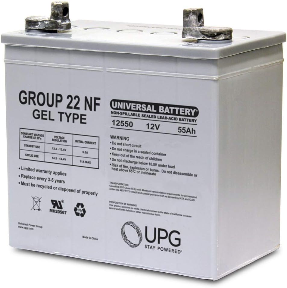 12V 55AH (Group 22NF) Gel Battery 