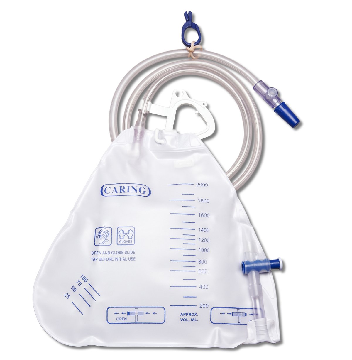 BAG, DRAINAGE, UROLOGY, 2000ML, ANTI REFLUX (80 Case
