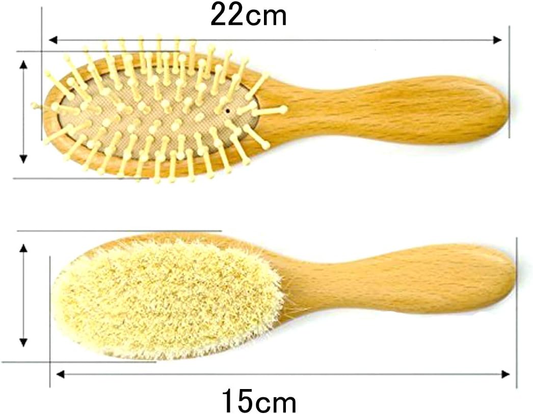 Brosse Cheveux Bebe Kit De Peigne Cheveux En Bois Et Brosse Bio Demelante De Bain Conforte Pour Bebe Enfant Fille Garcon Petite Mini Peigne Massage Du Corps A Main De Douche Amazon Fr