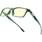 GUNNAR Gaming Glasses - Vertex Moss Amber Lens - Blue Light Blocking Relieve Dry Eye