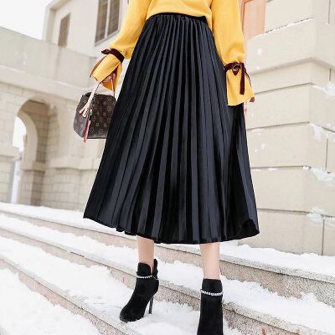 pleated midi skirt dress