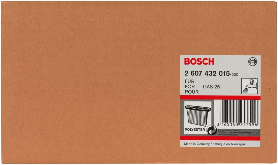 Bosch 2607432015 Polyester Bellows Filter for Gas 25 Professional, Silver, medium-sized - Image 3