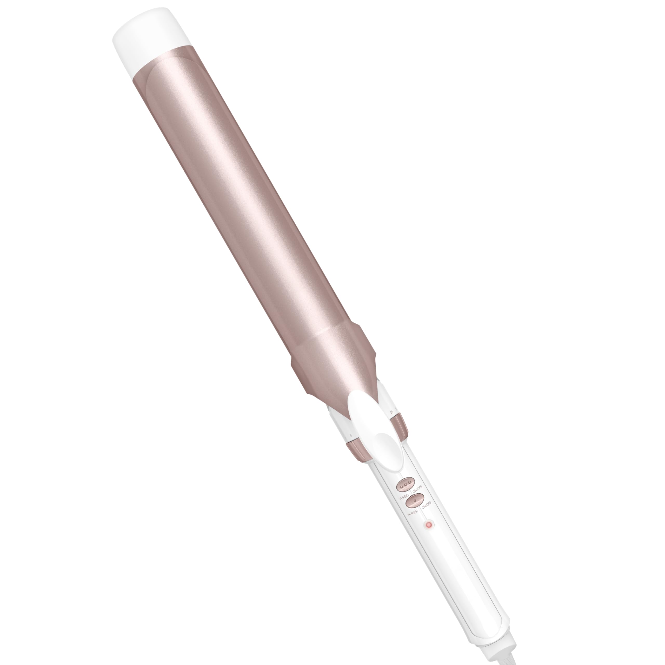 Photo 1 of Conair Double Ceramic 1 ½-Inch Long Barrel Curling Iron, 1 ½-Inch Barrel Creates Soft Waves, Hair Waver for Use on Medium & Long Hair, White/Rose Gold