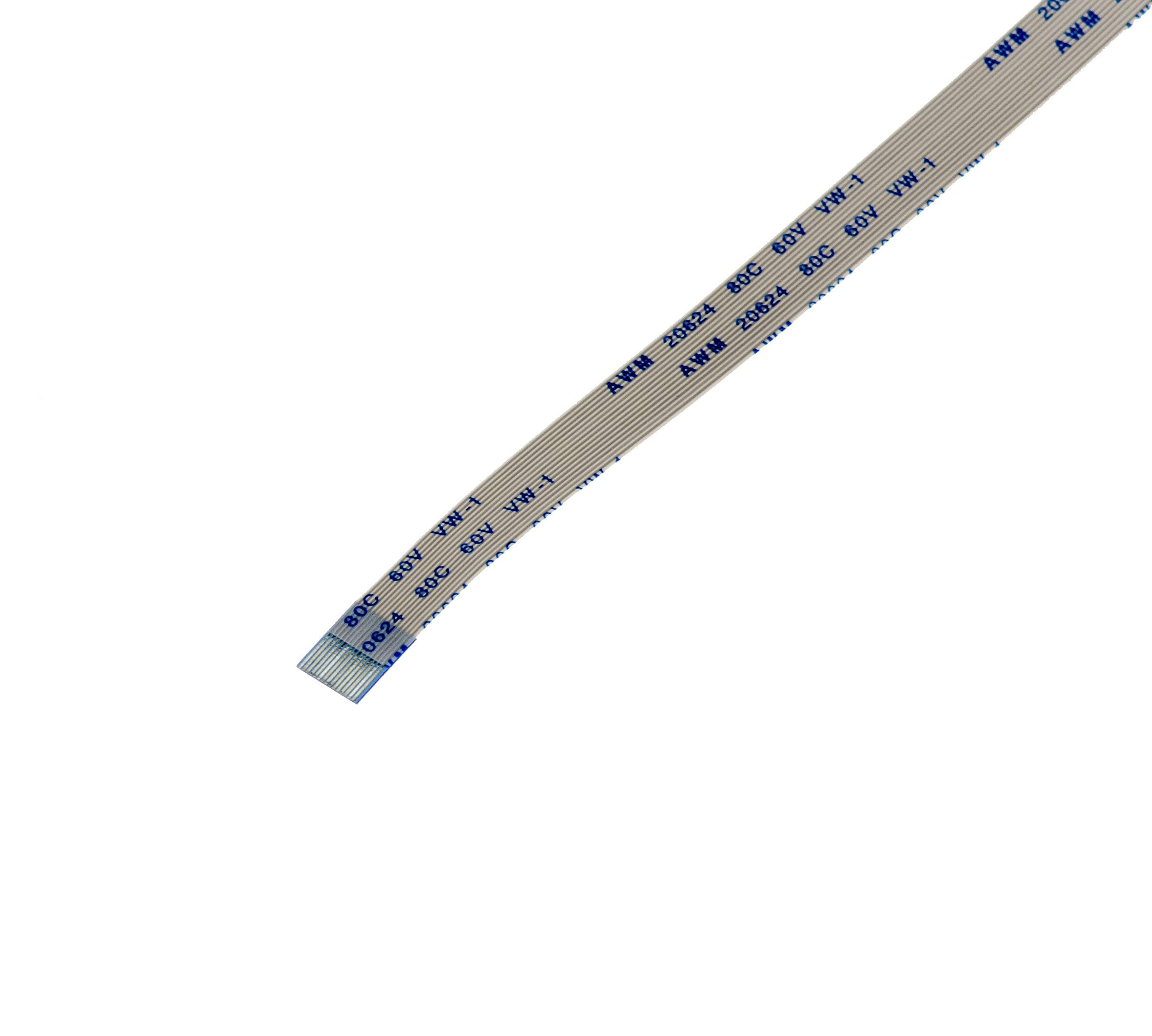 KALEA-INFORMATIQUE FPC ZIF Tape 15 AWM wires, 0.5mm pitch, 200mm long, 7.5mm wide. Connectors on the same side of the FPC sheet.