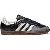 adidas Samba OG Women's Shoes, Core Black/Off White/Gold Metallic, Size 6