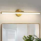 KAISITE Bathroom Lighting Fixture Over Mirror - 30 Inch Gold Vanity Light 24W 4000K Dimmable Modern LED Vanity Light Fixture 