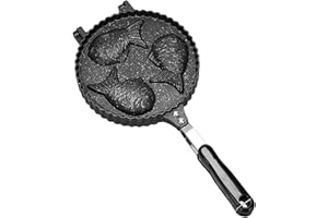 Taiyaki Fish Waffle Maker | Aluminum Japanese Snacks Cookware | Taiyaki Pancake Baking Pan | for Night Market Breakfast Begin
