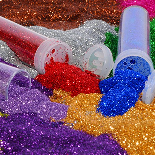 image for Star Craft Set of 30 Glitter Shaker Jars- Extra Fine Vibrant Multi-Col