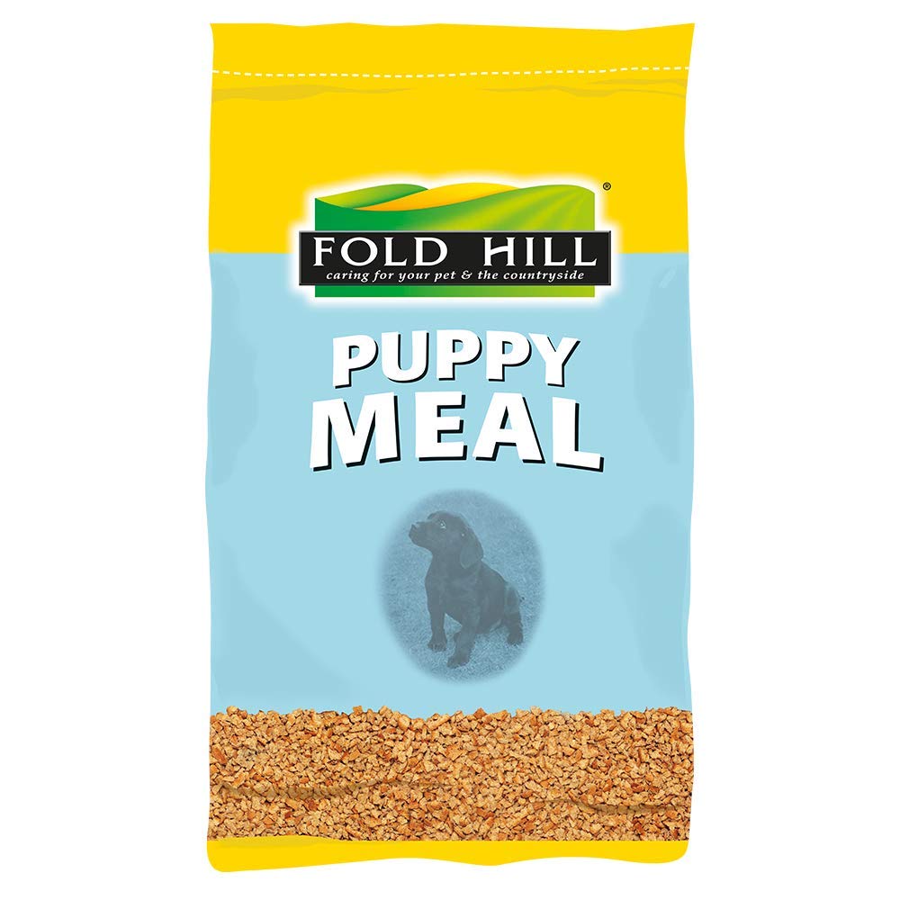 Fold Hill - Plain Puppy Meal Mixer, Oven Baked Dry Kibble with Added Vitamins and Minerals, Perfect for Glossy Coats, 15kg, transparent