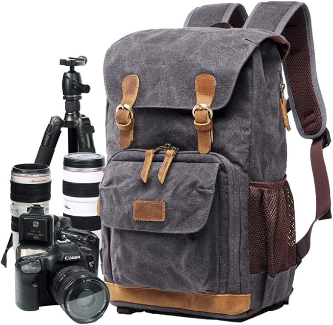Camera Bag, Canvas SLR DSLR Camera Backpack Large Amazon.co.uk Camera