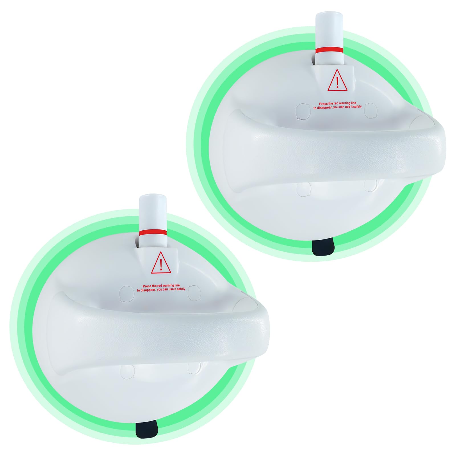 2 Pack Suction Grab Rails for Bathroom,Suction Grab Bar for Shower,Bath Handles for Elderly, Suction Handles for Shower, Safety Bath Handrails for Disabled/Elderly/Injuries,Load 250BLS