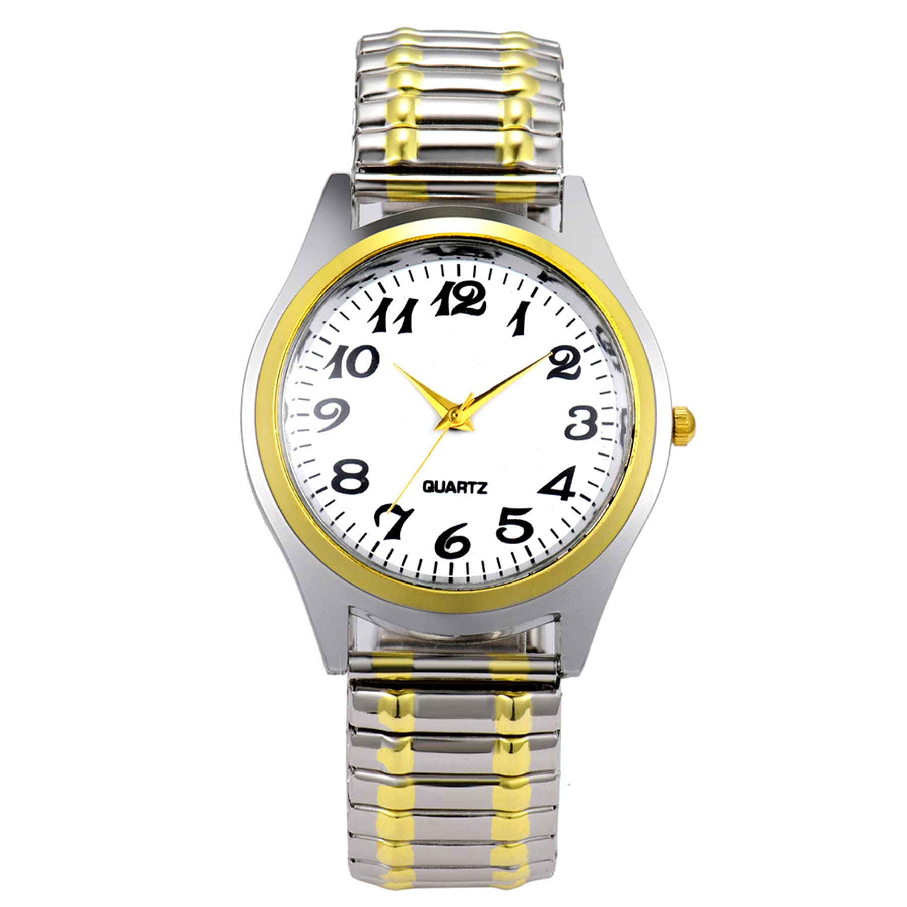 Avaner Elastic Strap Wristwatch, Couple Bangle Watch, Ultrathin Bracelet Watch, Big Number Analog Quartz Watch for Men and Women