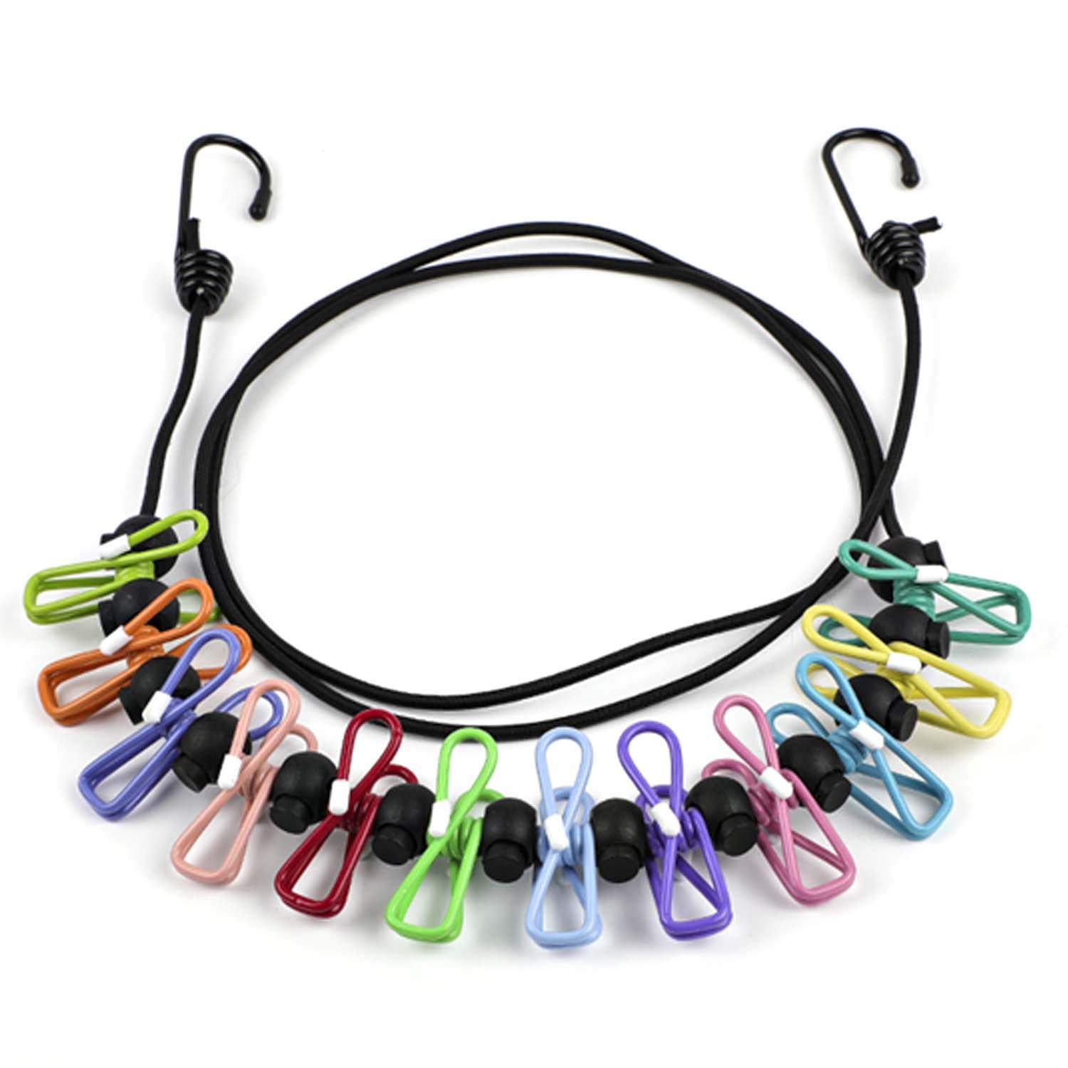 Travel Washing Line 1.8M,Portable Clothesline,Retractable Clothesline Camping Washing Line with 12 Clothes Clips for Indoor Laundry Drying line,Outdoor Camping Accessories (1.8M)