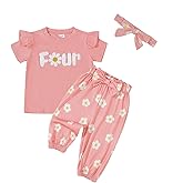Coyciu Baby Girl Birthday Outfit 1st 2nd 3rd 4th 5th Embroider Flower One Two Three Four Five Years Old Birthdays Gift