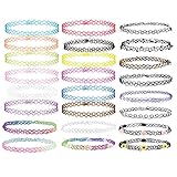 BodyJ4You Choker Necklace Set Henna Tattoo Stretch Elastic Jewelry Women Girl 12-30PC Gift Pack