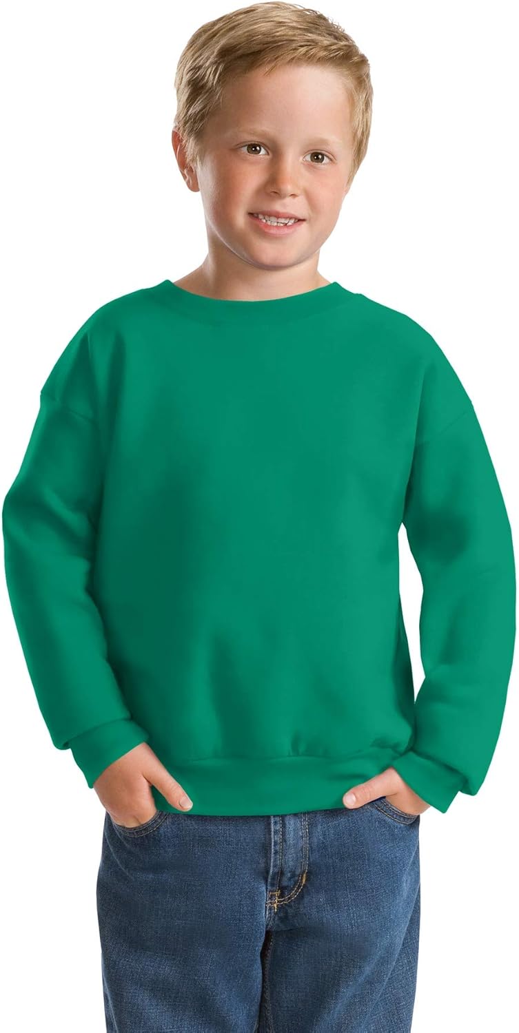 Hanes Boys ComfortBlend EcoSmart Crewneck Sweatshirt: Clothing