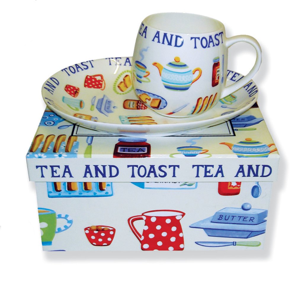 Tea and Toast mug and plate set Amazon.co.uk Kitchen & Home