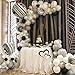 Mayen 40 Pcs 12 Inch Black Agate Marble Latex Balloons, Tie Dye Swirl Effect Balloons For Wedding Baby Showers Festival Ceremony and Birthday Party Decoration