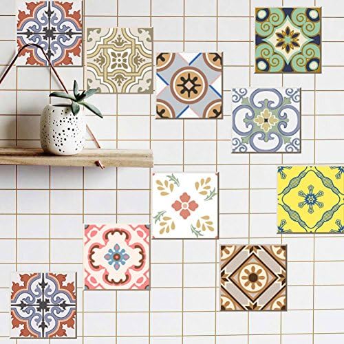 Tile Sticker,Etopfashion Pack of 20 Mandala Peel and Stick Wall Tile Sticker Art Kitchen Stickers