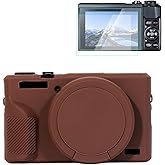 Rieibi Silicone Case for G7X Mark III Case, G7X Mark III Accessories with 2 pcs sreen Protectors,Detachable Lens Cover for G7X Mark III Cover