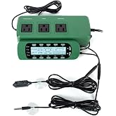 REPTI ZOO Reptile Digital Thermometer Hygrometer Controller for Tank Terrarium - Waterproof Reptile Timer with Thermostat Controller Lighting Timer