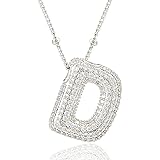 CCINPPY Letter Necklace, 14k Gold Plated Bubble